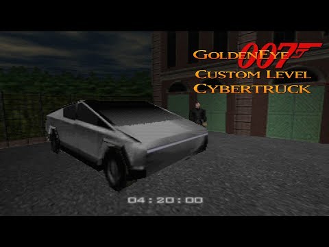 GoldenEye 007 N64 - Riding around the city with my new Cybertruck - Real N64 capture