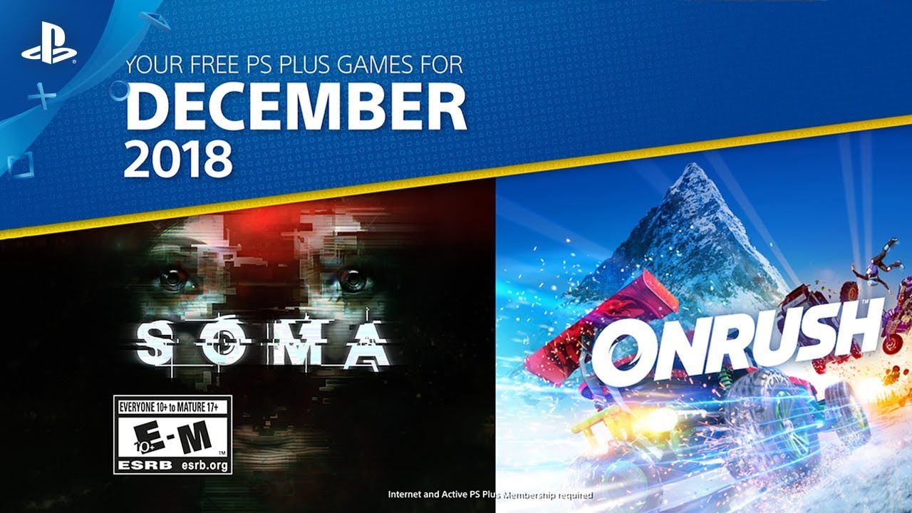 PlayStation Plus Dicembre 2018: “SOMA” e “Onrush” tra i titoli di questo mese 1
