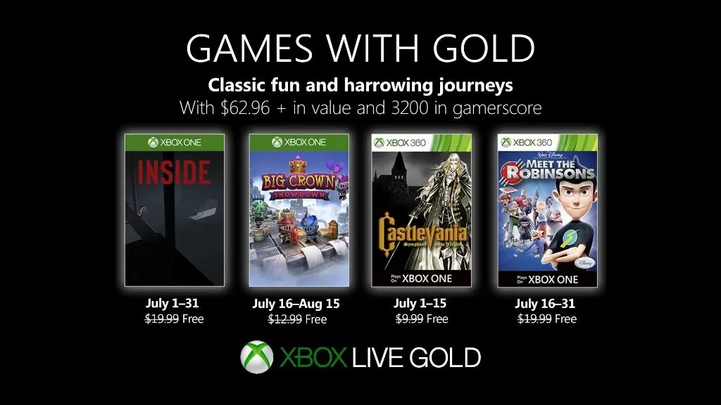 Games with Gold luglio 2019: ecco i giochi di questo mese