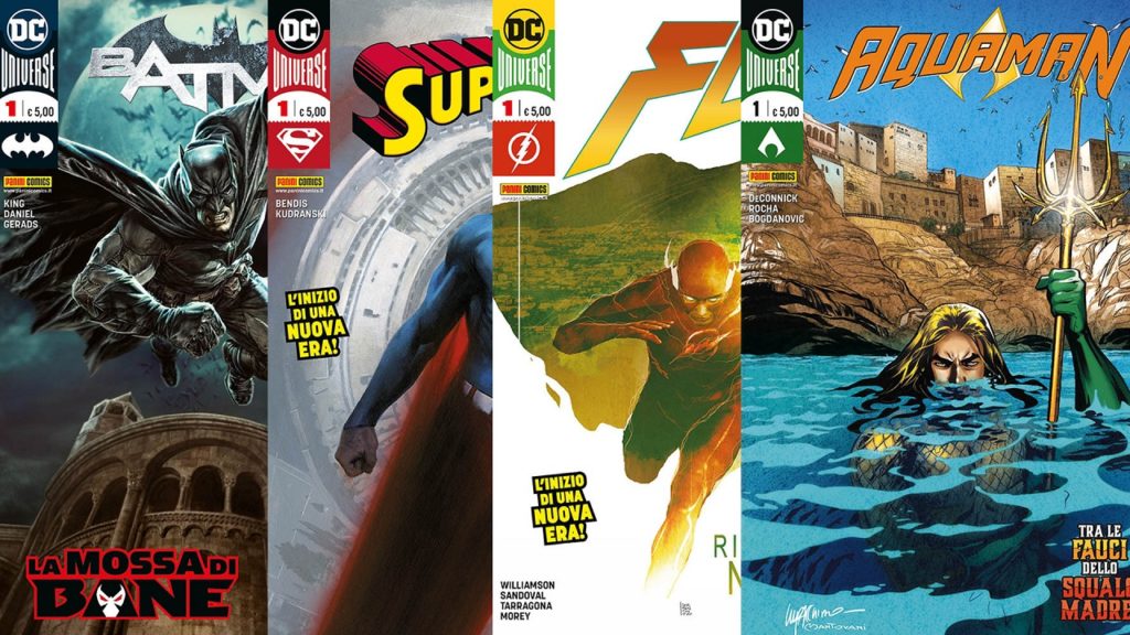 Panini DC i N.1 di Batman, Superman, Flash e Aquaman