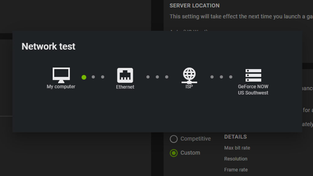 geforce now connessione