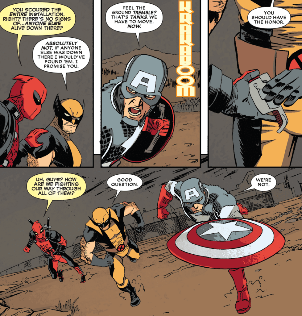 Deadpool Wolverine Capitan America il buono il brutto il cattivo the good the bad the ugly Gerry Duggan Brian Poshen