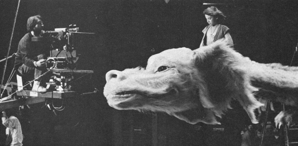 atreyu and falkor, foto d'archivio dalla mostragli effetti pratici nel cinema