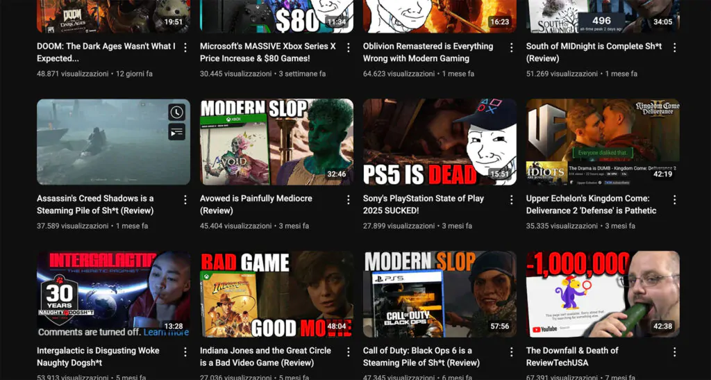 Il canale Youtube Griffin Gaming sembra cavalcare l'onda dell'anti-woke.