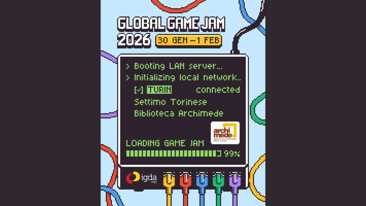 IGDA Italy global game jam 2026 torino settimo torinese bibioteca videogiochi indie
