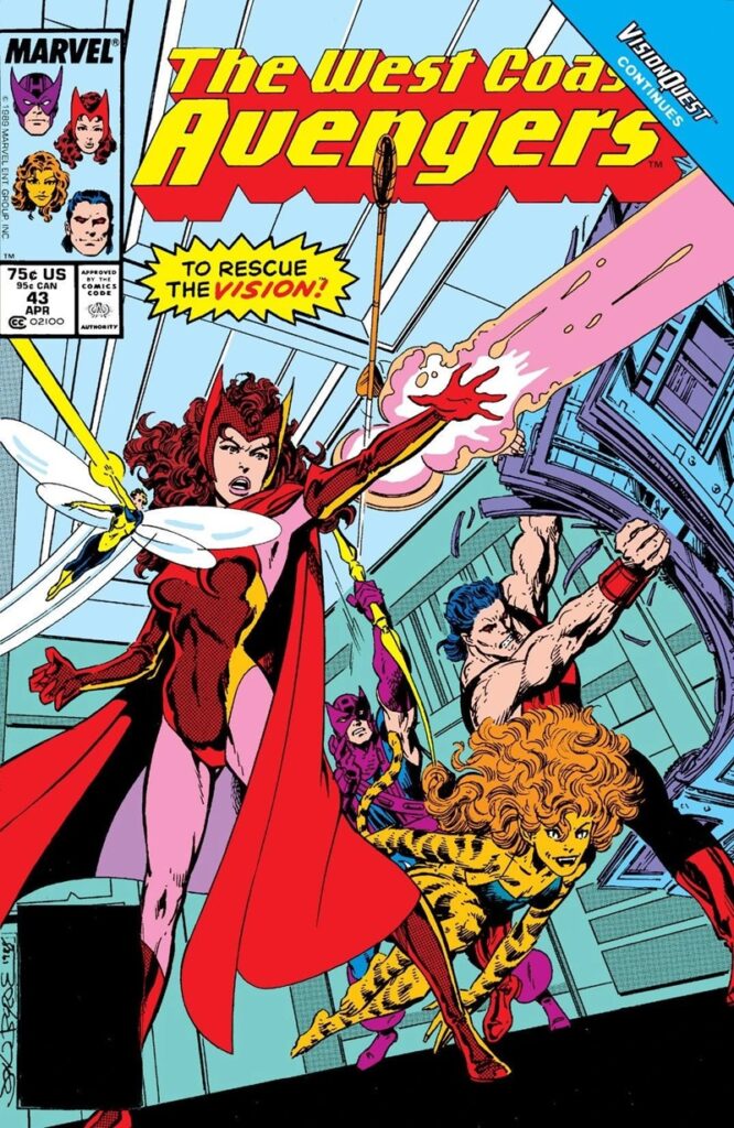 west coast avengers vision quest visionquest alla ricerca di visione