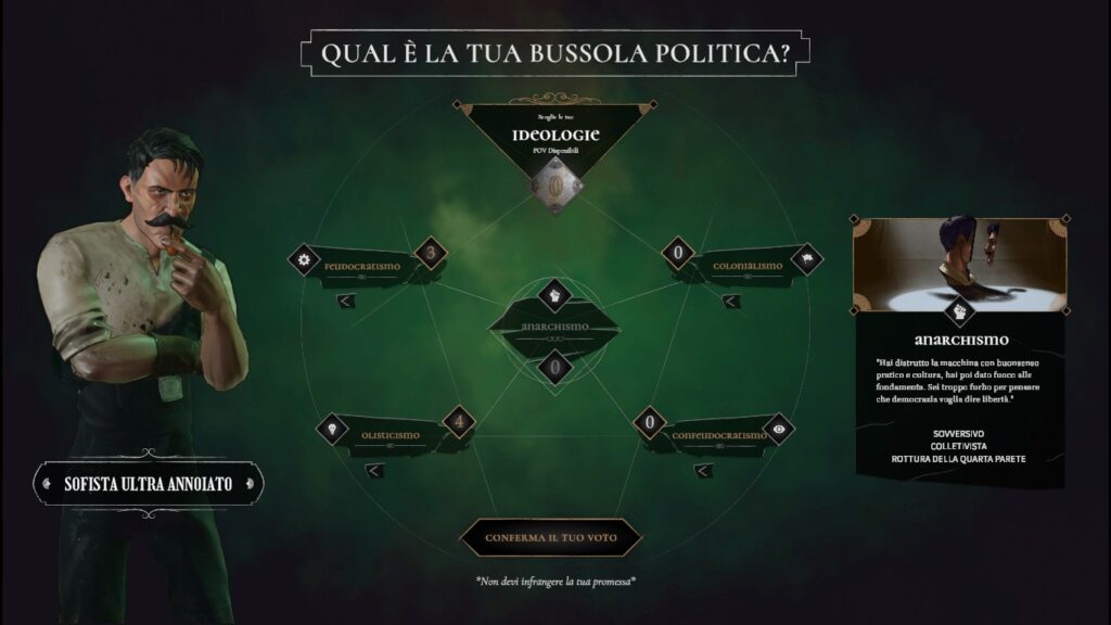 demo di glasshouse demo videogioco indie italiano flat28 menu politica scheda personaggio opzioni gdr rpg gioco di ruolo